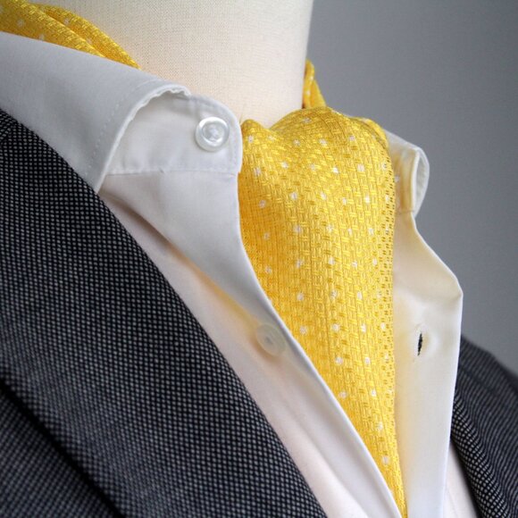 Men’s‎ Silk Ascot Tie Cravat Silk Blend Day Wear Formal Wedding A239 - Picture 10 of 11